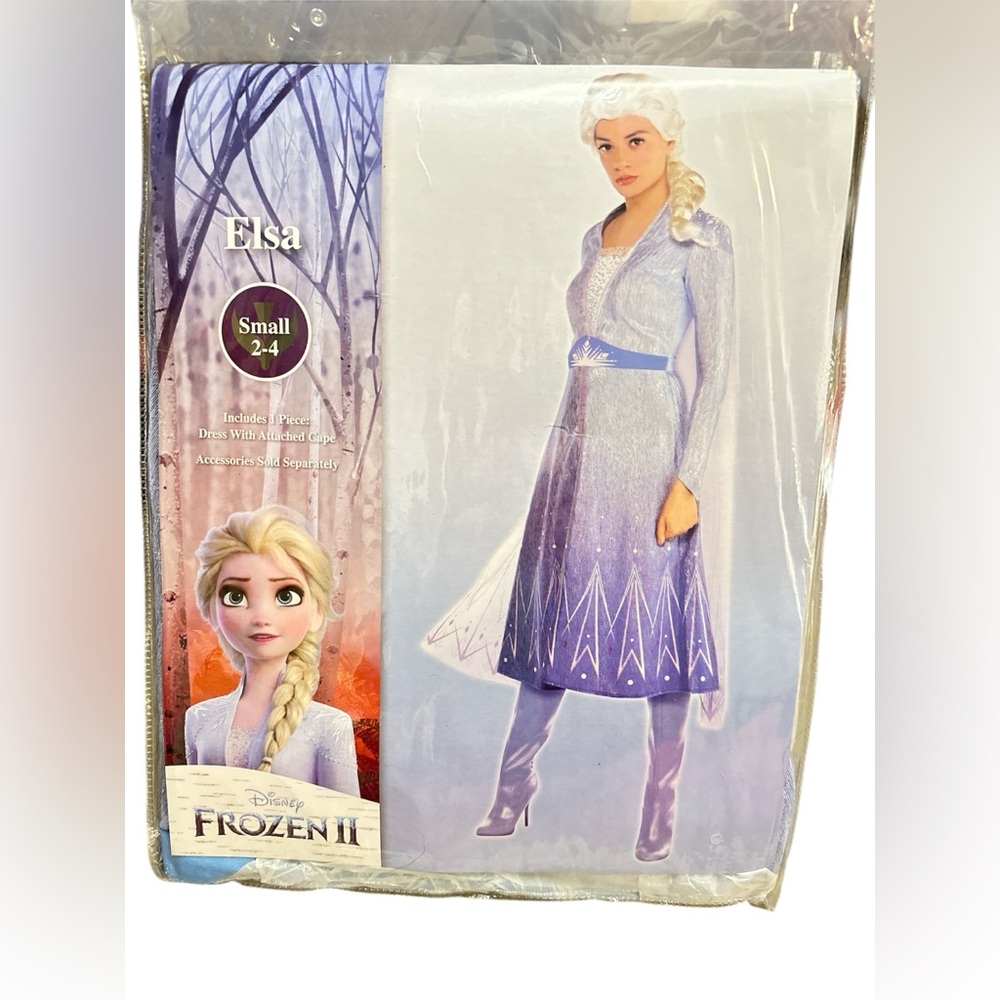 DISNEY'S FROZEN II Elsa Adult Sm 2-4 Halloween, Dress Up, Cosplay, Costume NWT